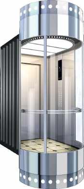 Glass panoramic observation elevator